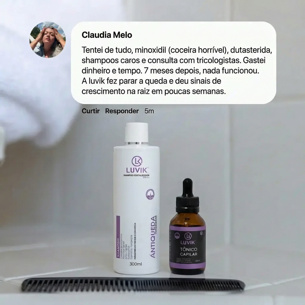 Shampoo Antiqueda e Tônico | DHT-Safe™